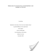 Three Essays on Financial Econometrics and Empirical Finance