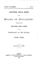 Massachusetts. Board of Education, Massachusetts. Board of Education, Massachusetts. Board of Education - Annual Report of the Board of Education