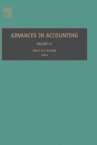 Advances in Accounting, Volume 22 (Advances in Accounting)